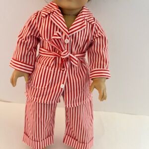 SOLD - On Another Platform American Girl Molly Red Stripe PJs RETIRED only